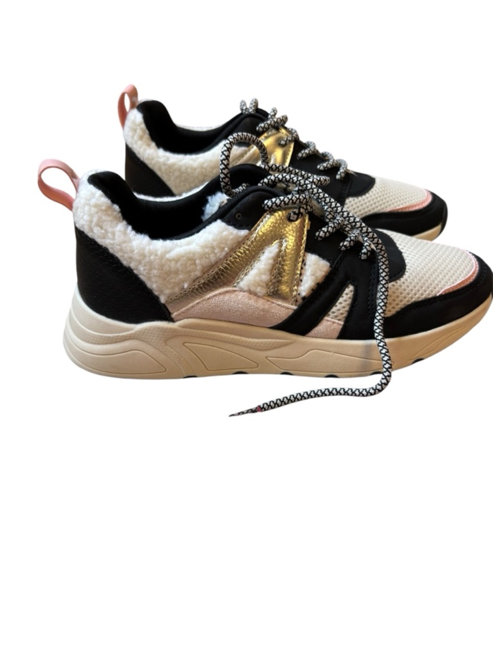Women’s Posh Black + Pink Fashion Athletic Sneakers